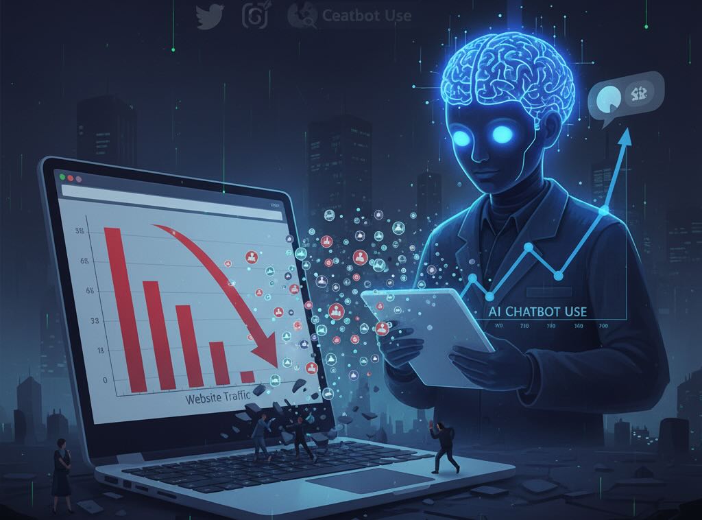 Website Traffic Apocalypse: AI Chatbots Drive 50% Traffic Decline by 2028 as Major Platforms Hemorrhage Users