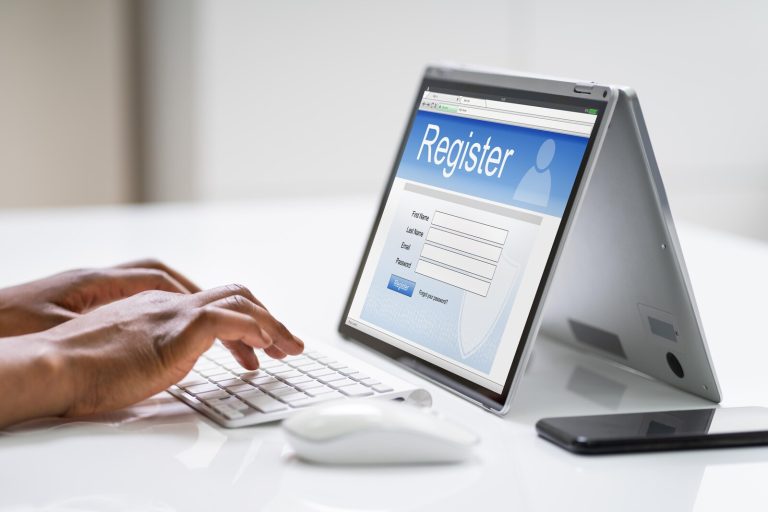 Web lead form open on a laptop, the page where a hidden GBRAID field is added