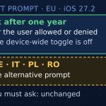Apple Adds an Alternative ATT Prompt for the EU: Re-Ask Allowed After a Year, Either Answer