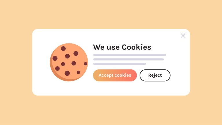 Cookie consent pop-up with Accept cookies and Reject buttons